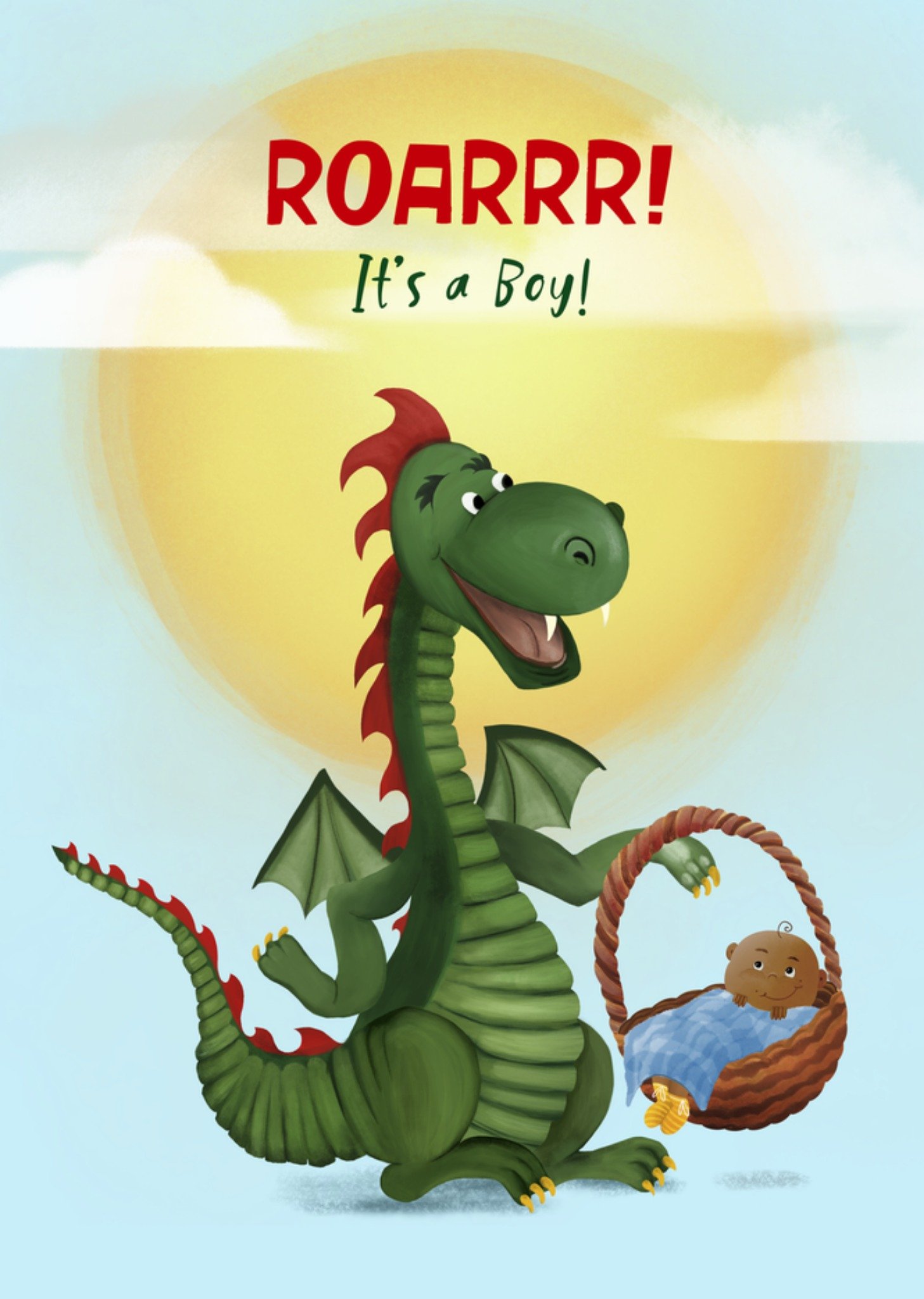 Patricia Hooning Geboortekaart Draak Boy! Kaart Fishuals