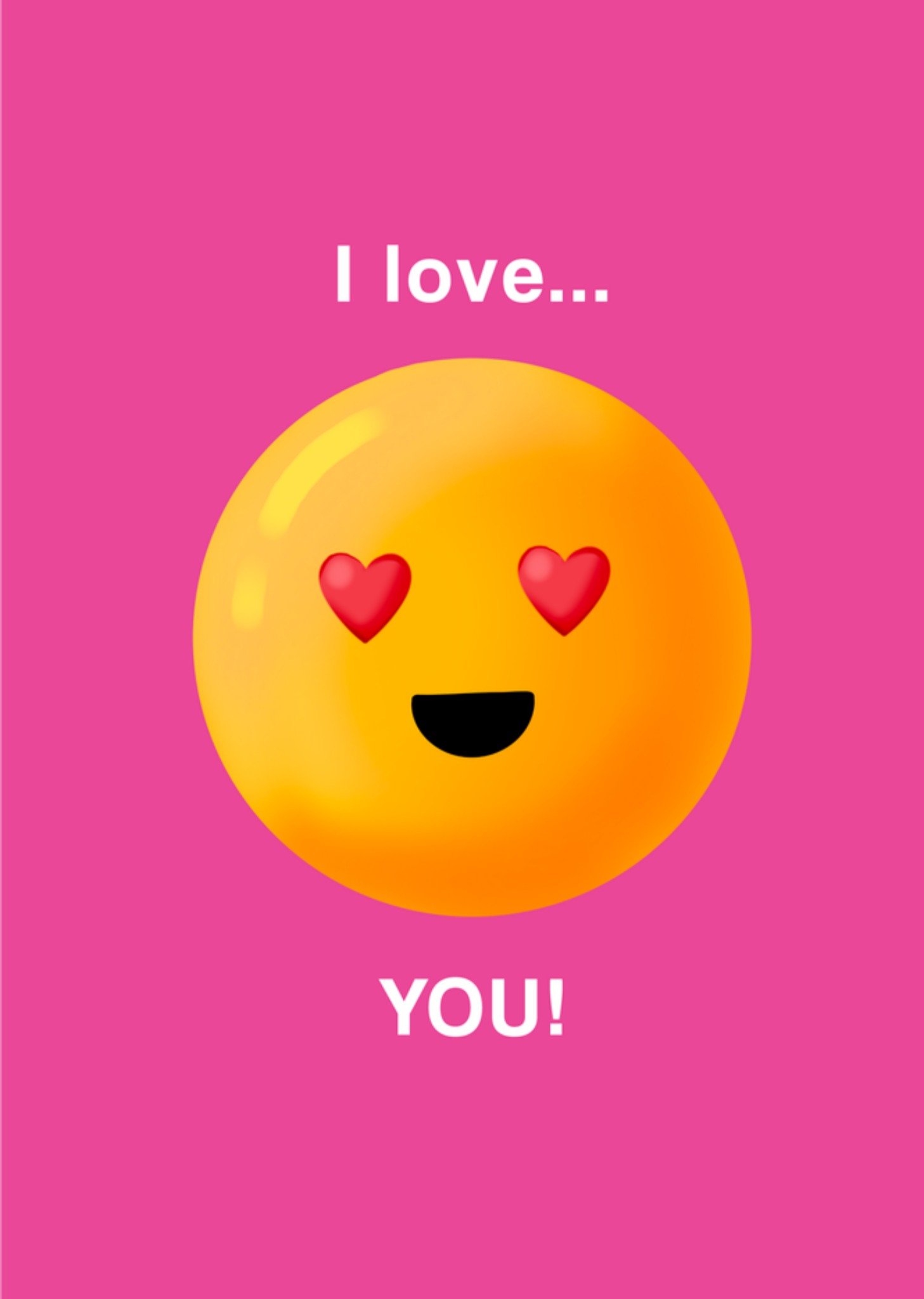 Valentijnskaart smiley I love you Greetz