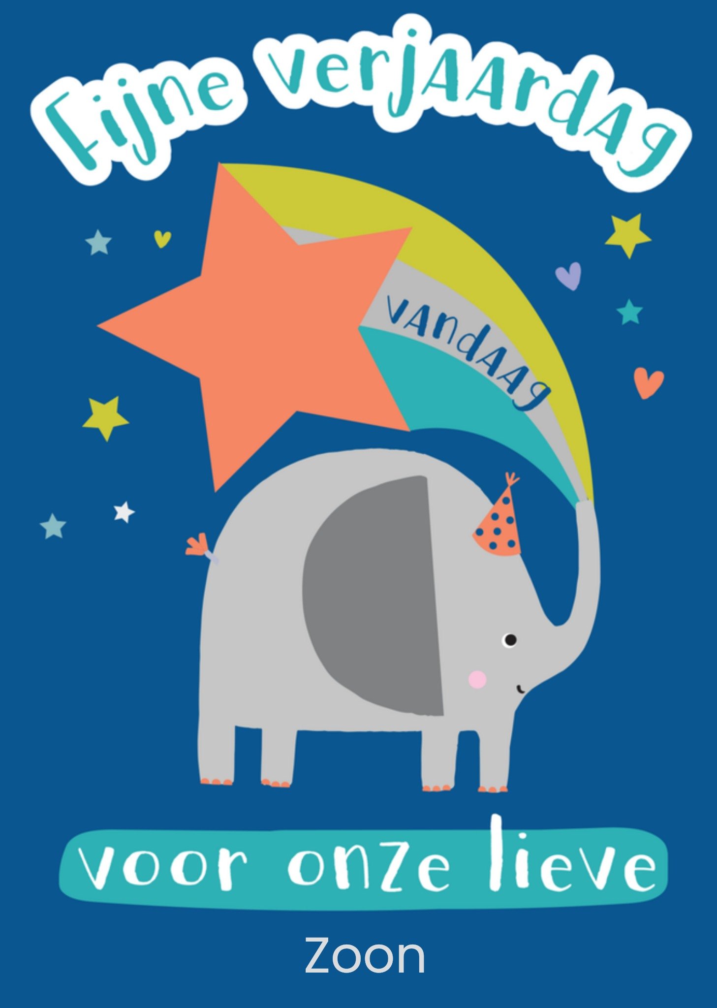 Natalie Alex Verjaardagskaart olifant zoon Kaart Mifkins