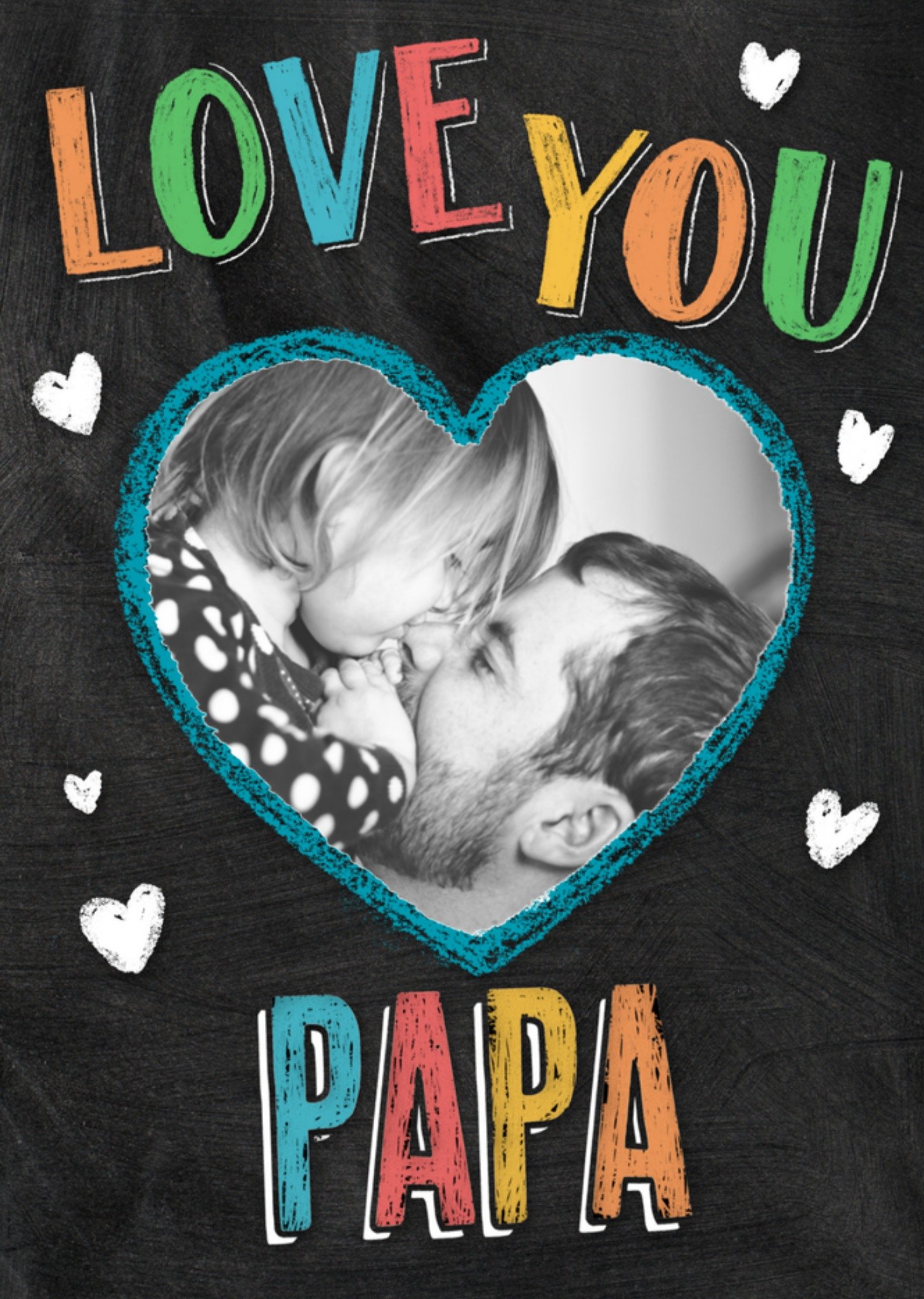 Vaderdagkaart foto kleurrijk Kaart Greetz