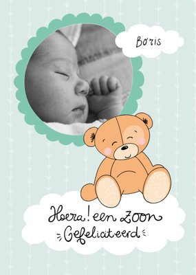 Funny Side Up | Geboortekaart | Zoon