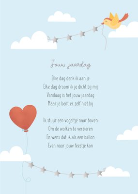 Kleine Vlindervoetjes | Verjaardagskaart | Sterrenkind | Jongen