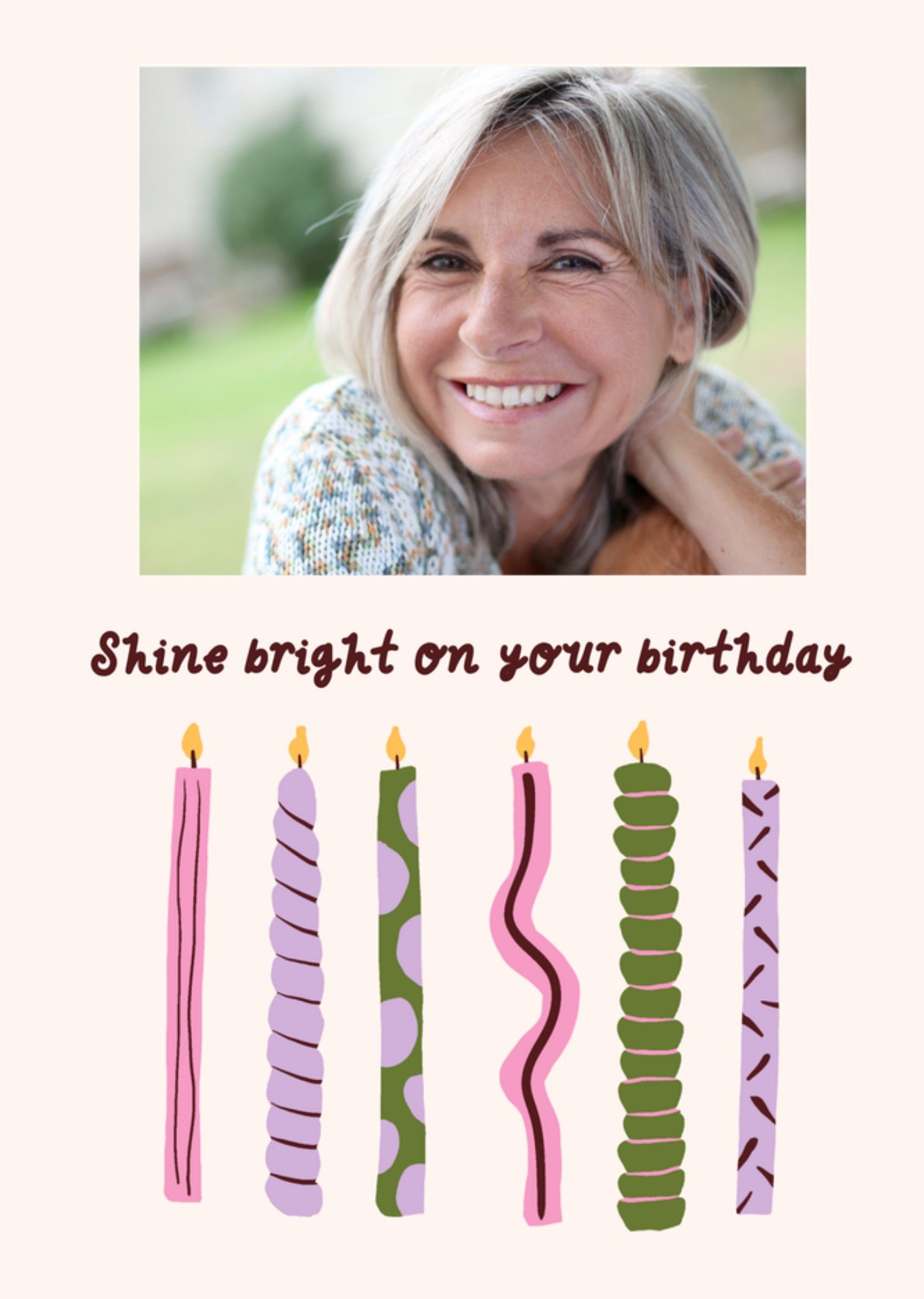 Greetz Verjaardagskaart Shine Bright On You Birthday Fotokaart Standard Card