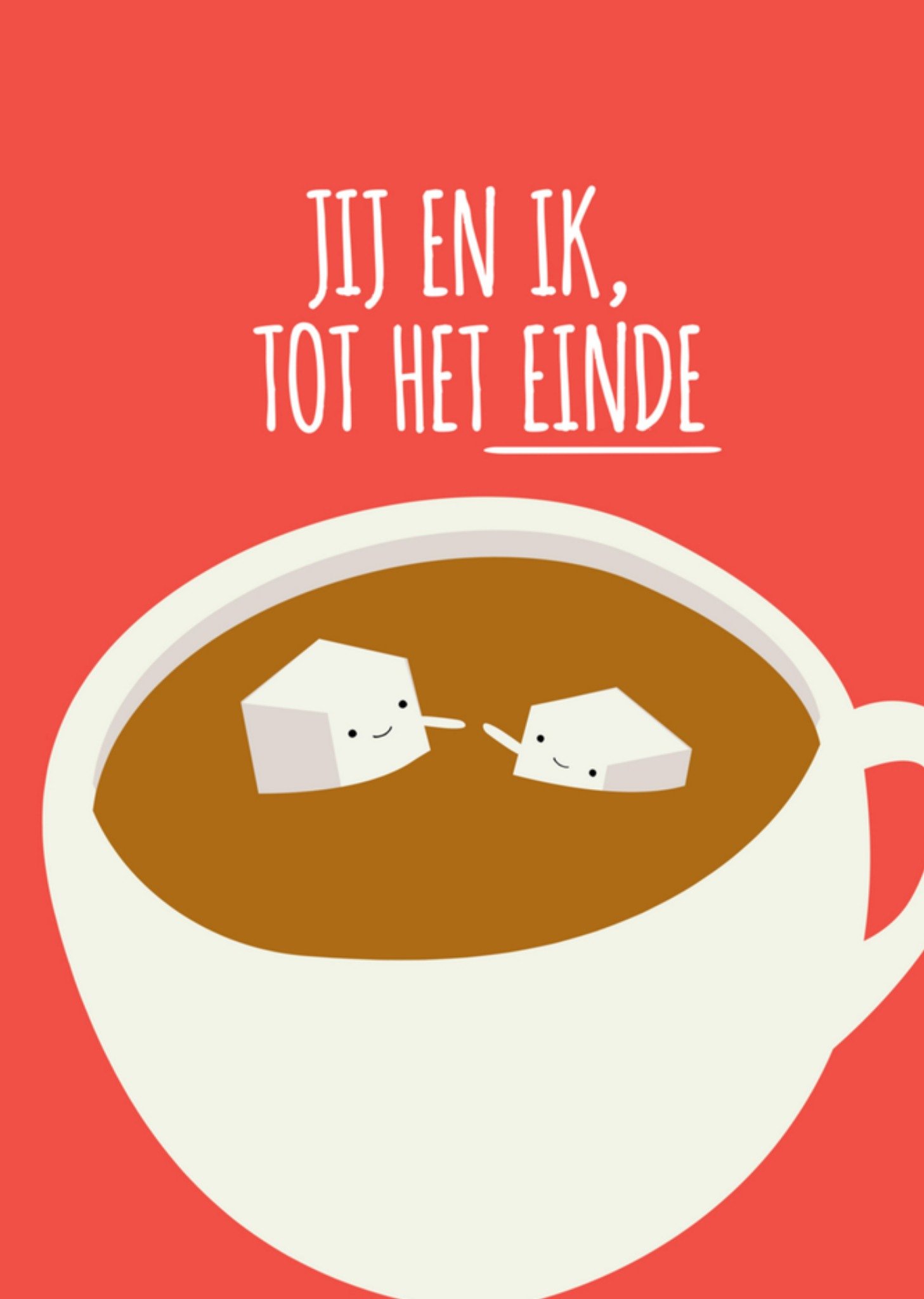 Liefdeskaart tot het einde Kaart Jolly Awesome