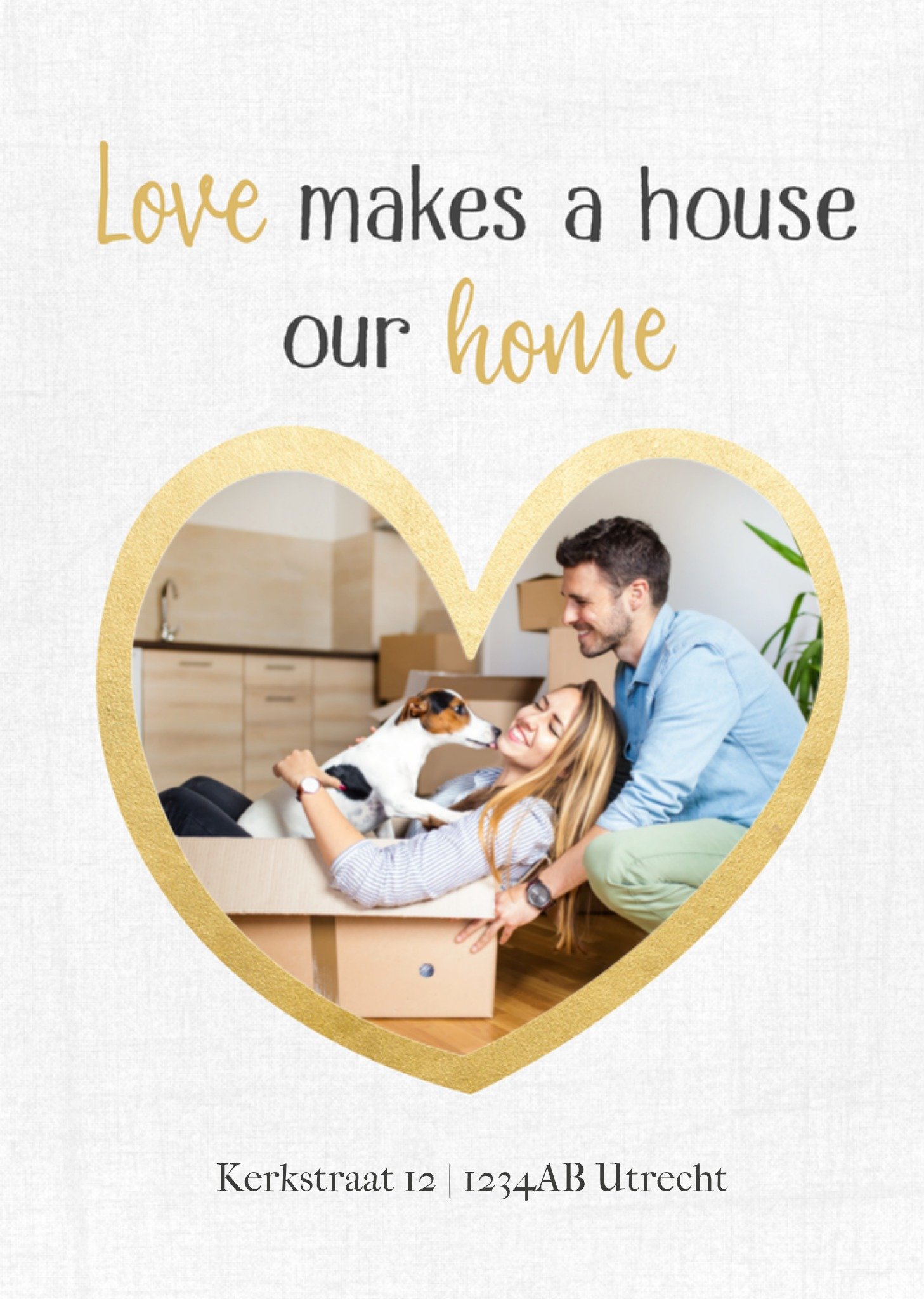 Uitnodiging Verhuiskaart Neutral Kaart Greetz