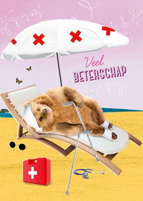 Paperclip | Beterschapskaart | Zieke beer
