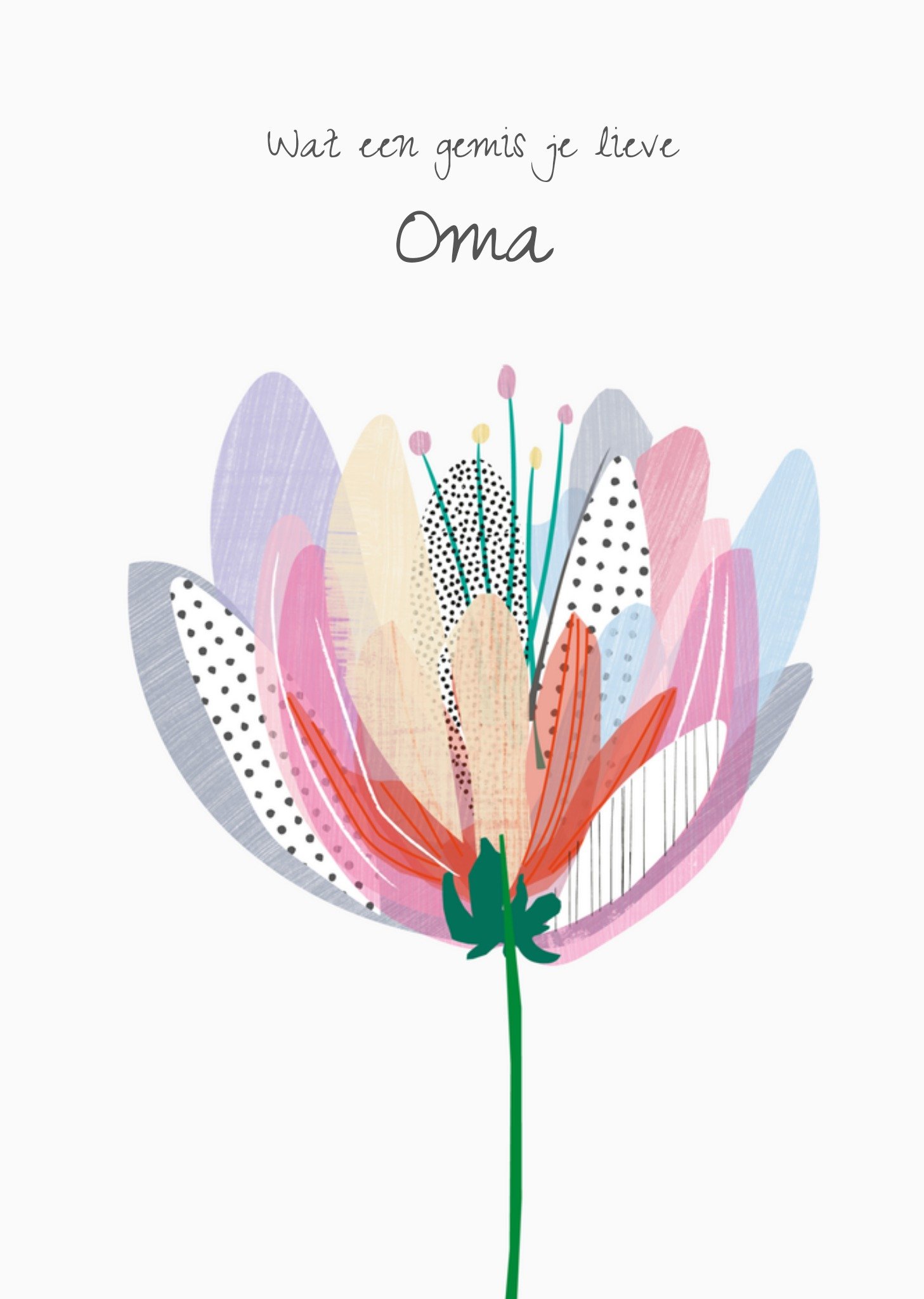 Condoleancekaart bloem oma Kaart TMS