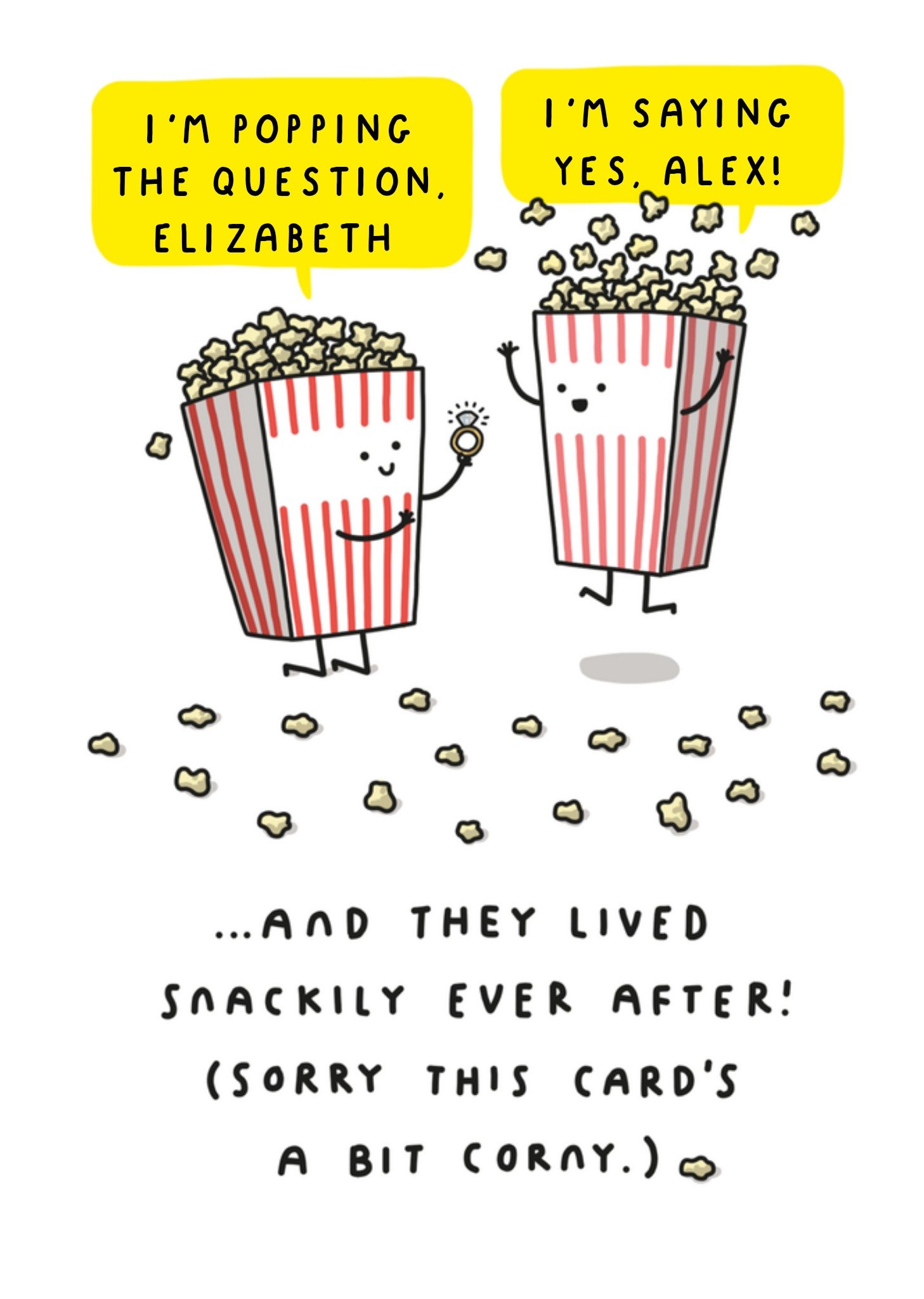 Tillovision Huwelijkskaart popcorn Kaart Tillovision Ltd