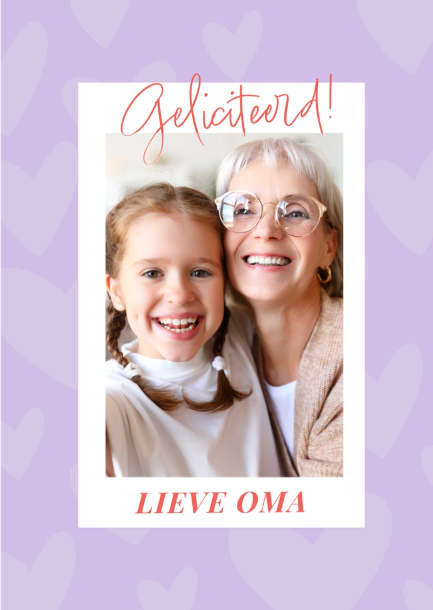 Greetz Verjaardagskaart Met foto Oma Lief Standard Card