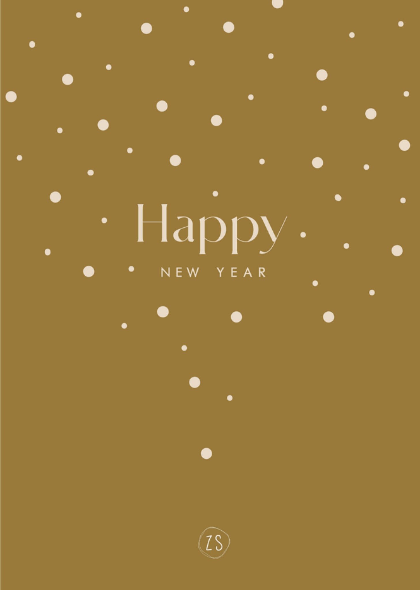 Zusss Nieuwjaarskaart Sneeuw Happy new year Standard Card