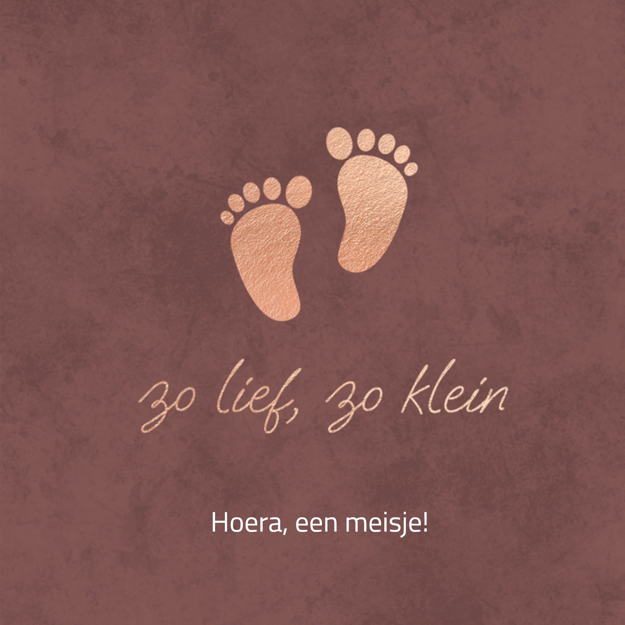 Geboortekaart Zo lief, zo klein Vierkante Kaart Luckz