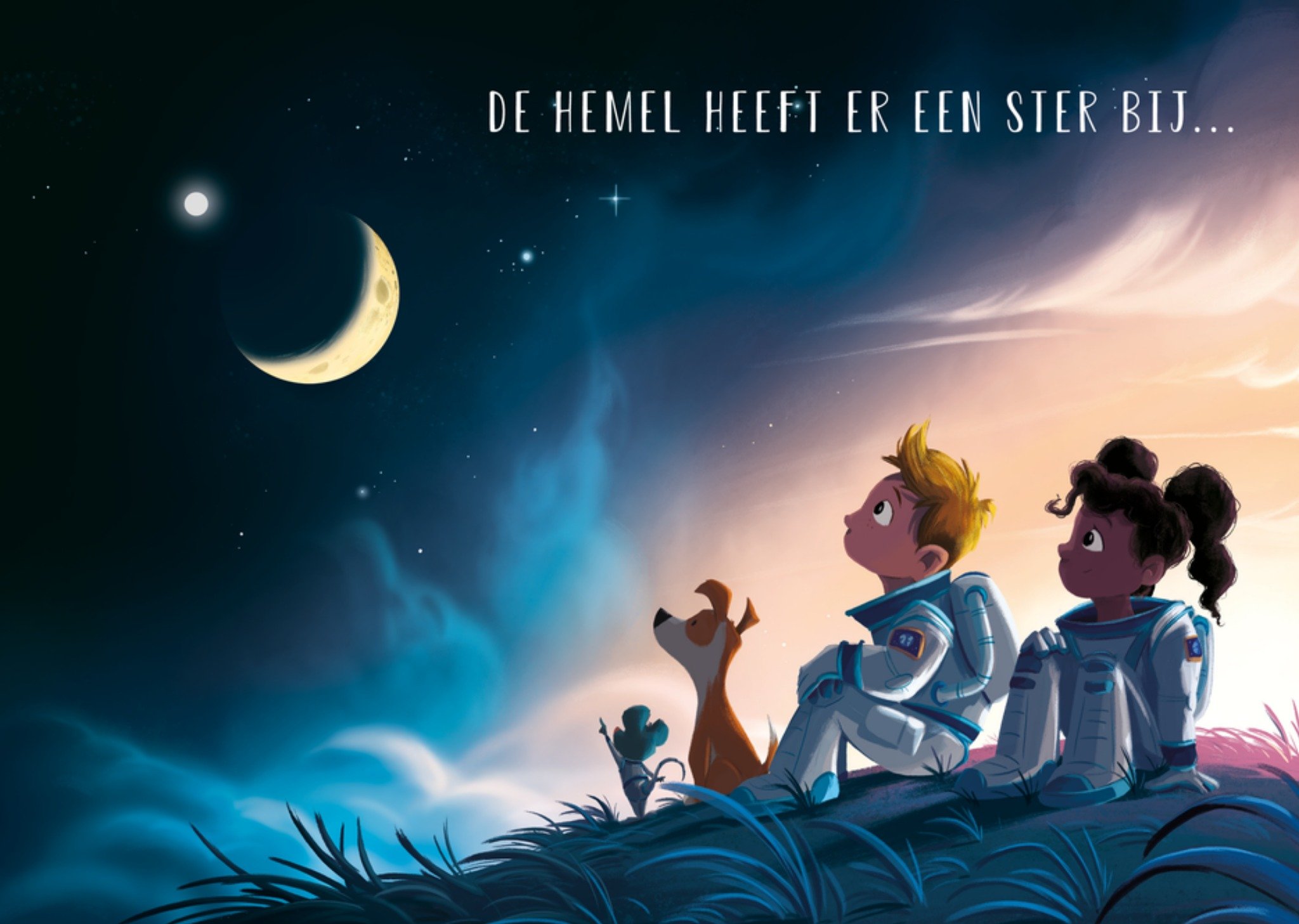 De Kleine Astronauten Condoleancekaart Ster Kaart André Kuipers en de Kleine Astronauten