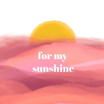 Voor Mijn Zonneschijn Aquarel Zonsondergang Kaart