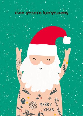 Greetz | Kerstkaart | Getatoeëerde kerstman