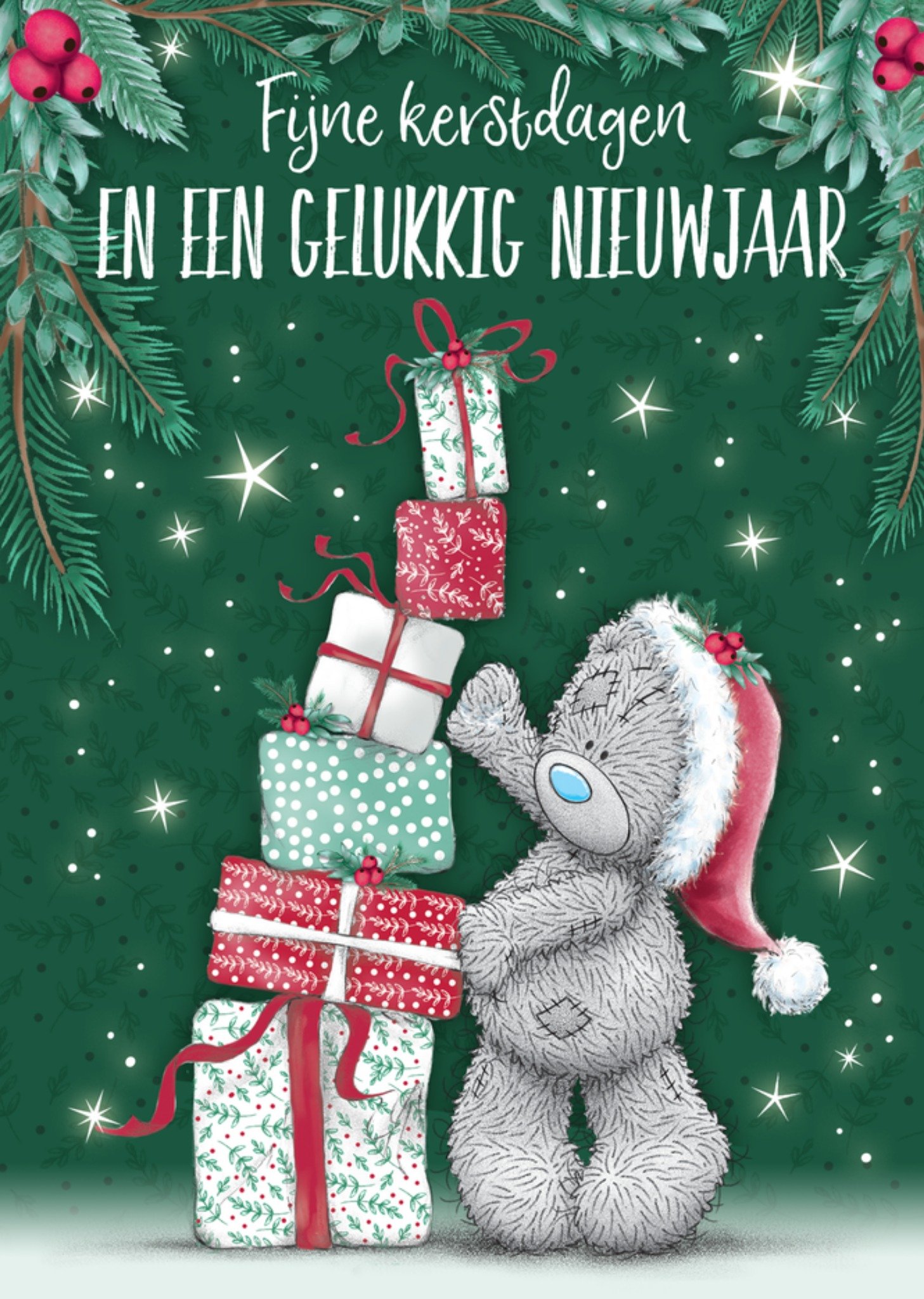 Kerstkaart Tatty Teddy Cadeaus Me to You