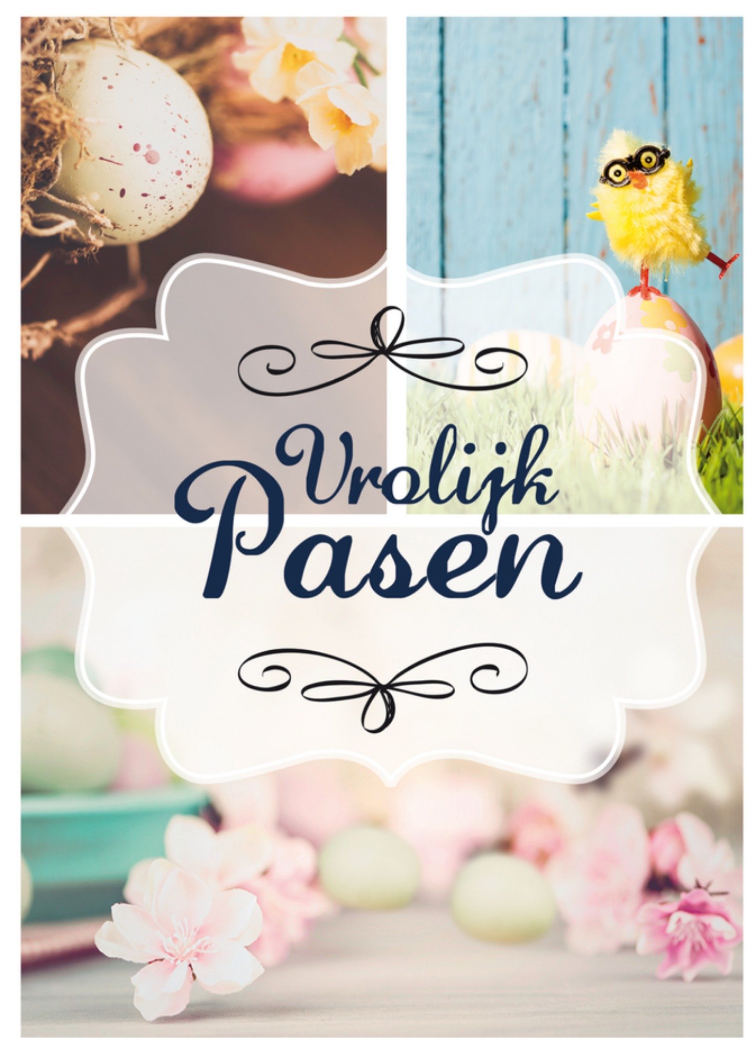 Paaskaart vrolijk pasen Kaart Paperclip