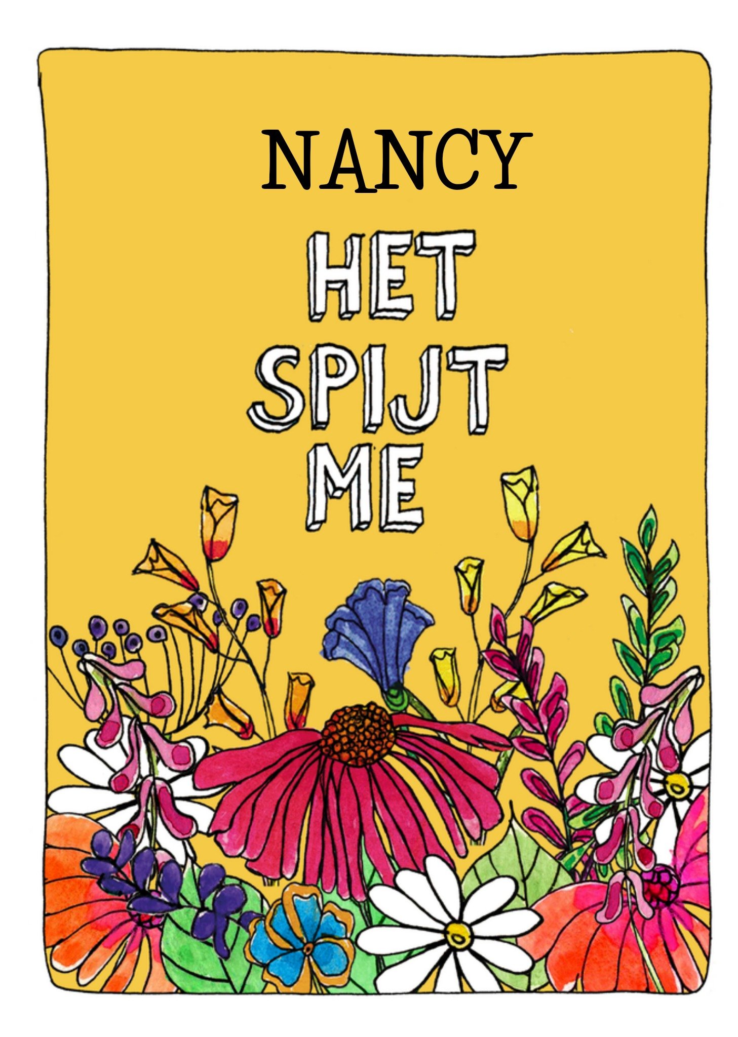 Sorry kaart Bloemen Kaart Sandysign