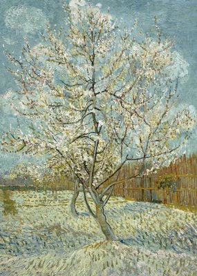 Kunstkaart 'De roze perzikboom'