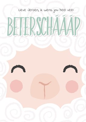 Geïllustreerd Schaap Beterschap Kaart