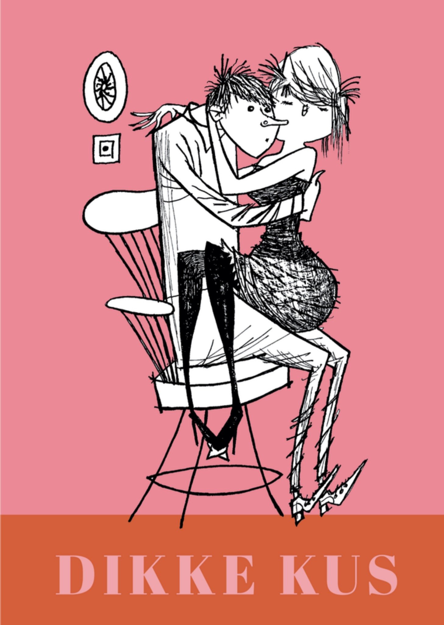 Valentijnskaart Dikke Kus Kaart Fiep Westendorp