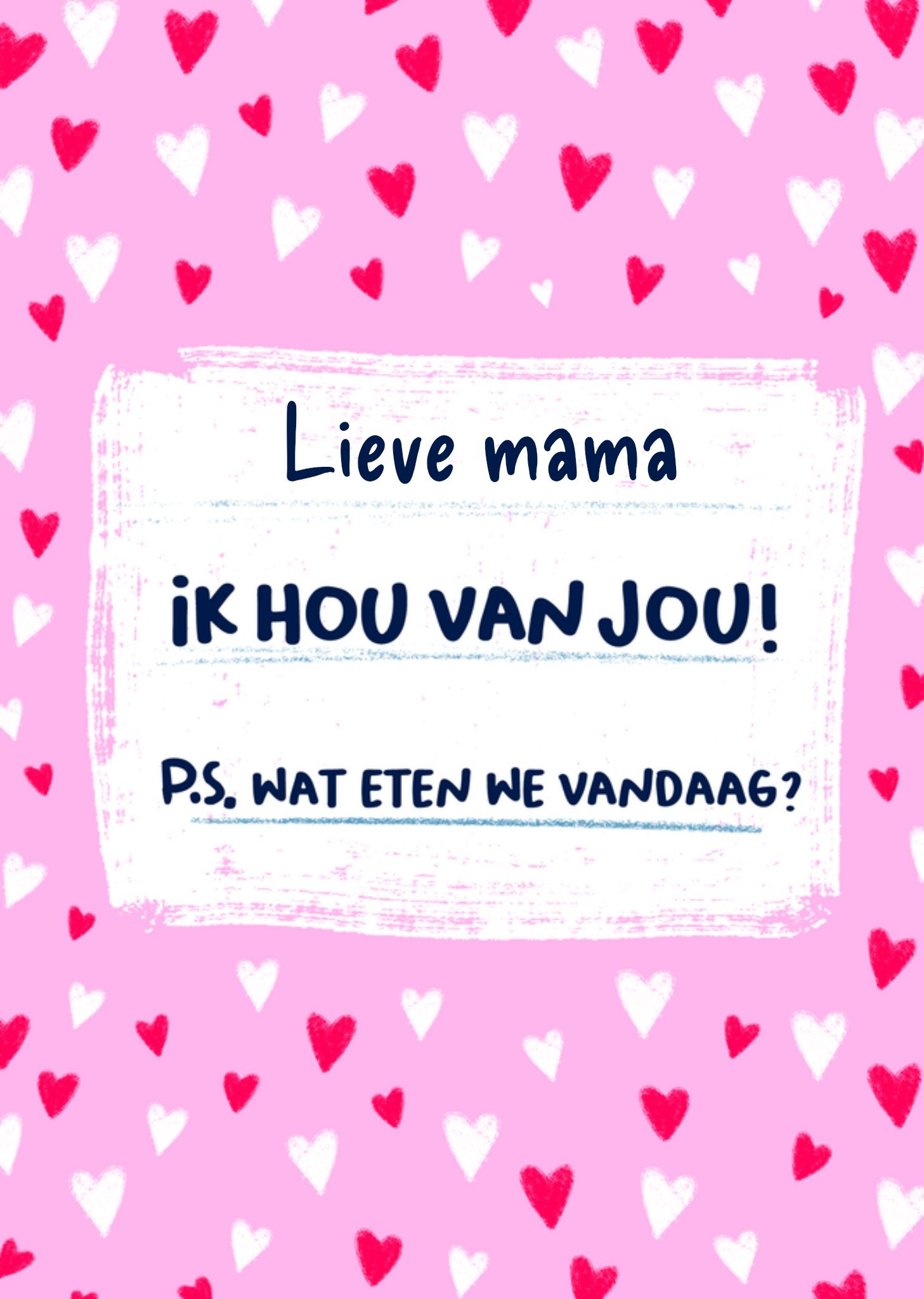 Moederdagkaart wat eten we vandaag Kaart Liefs Jansje