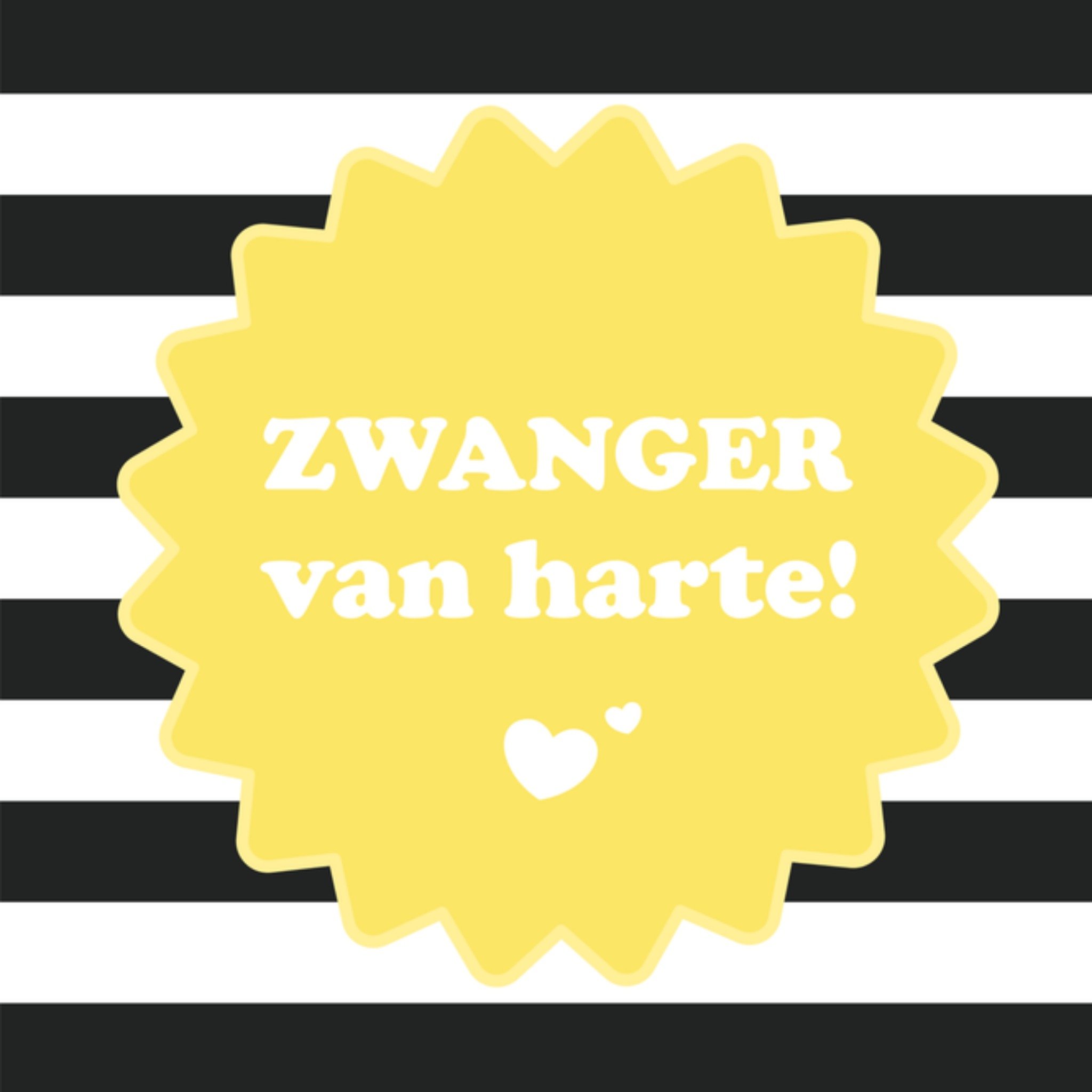 Greetz Zwangerschapskaart van harte Vierkant
