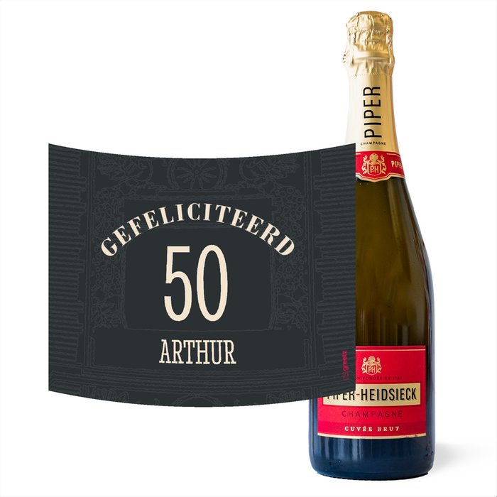 Piper Heidsieck | Brut | Gefeliciteerd met eigen tekst | 750 ml