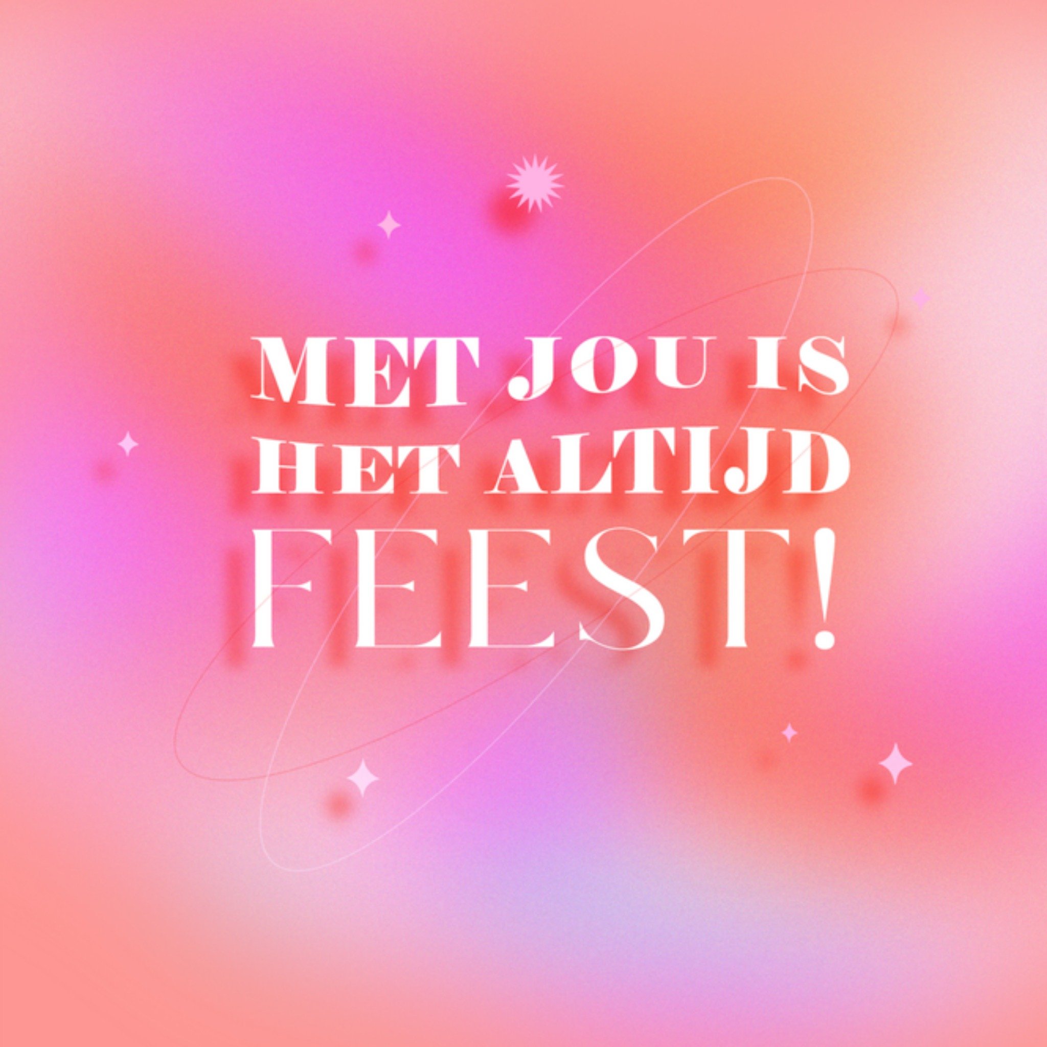 Greetz Verjaardagskaart Altijd feest! Vierkant