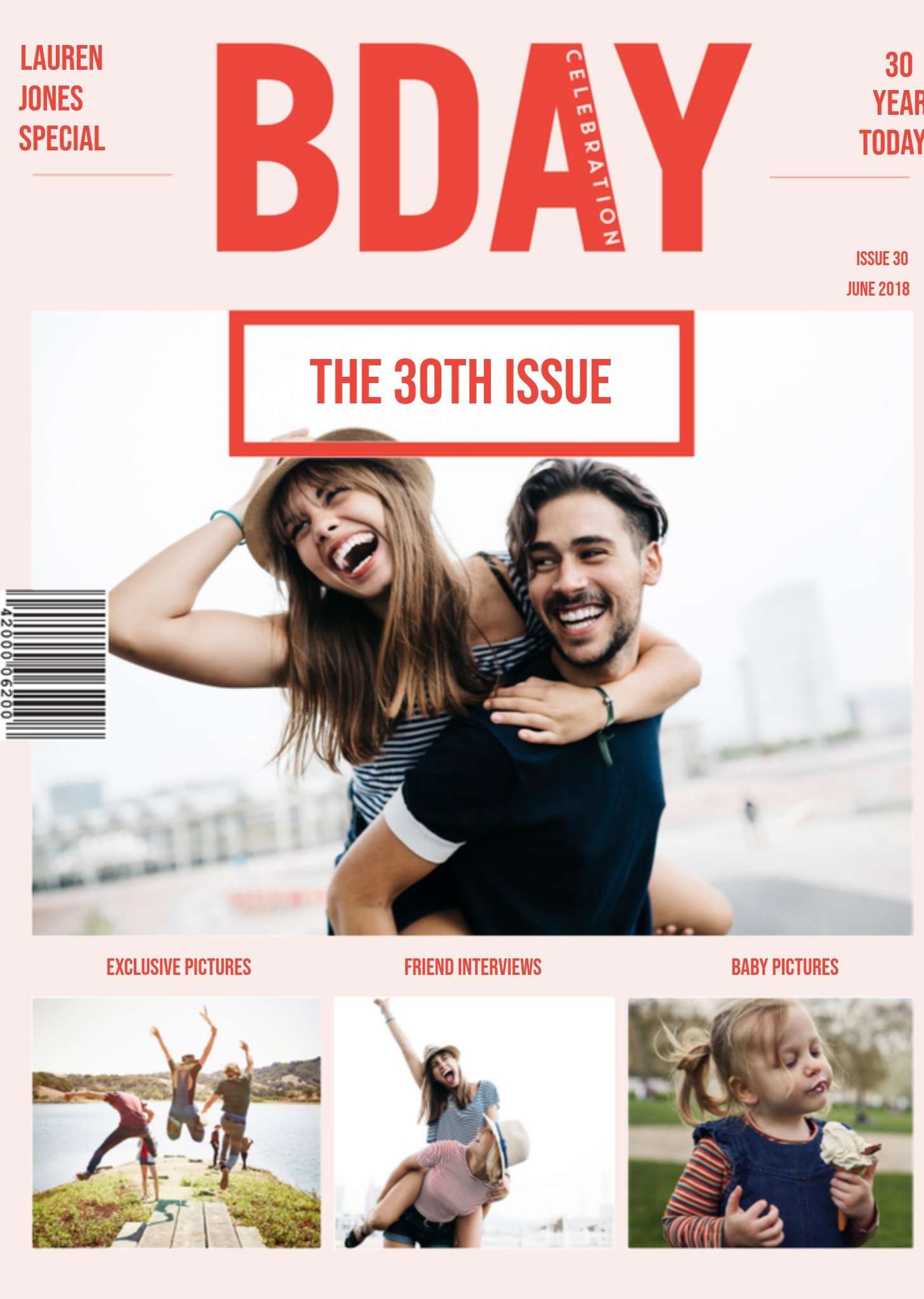 Verjaardagskaart tijdschrift met naam Greetz