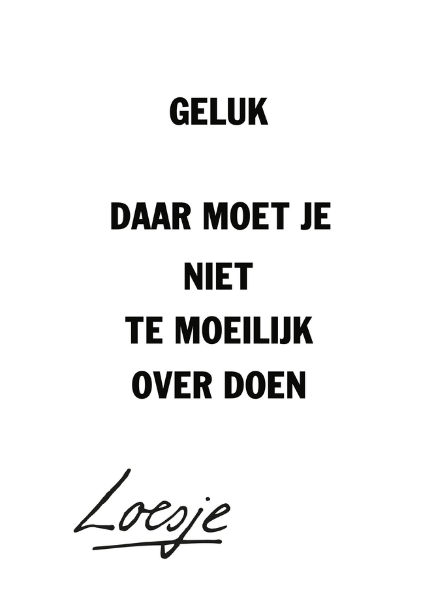 Geboortekaart Geluk Kaart Loesje
