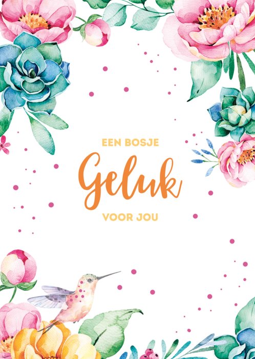 TMS | Succeskaart | een bosje geluk | bloemen