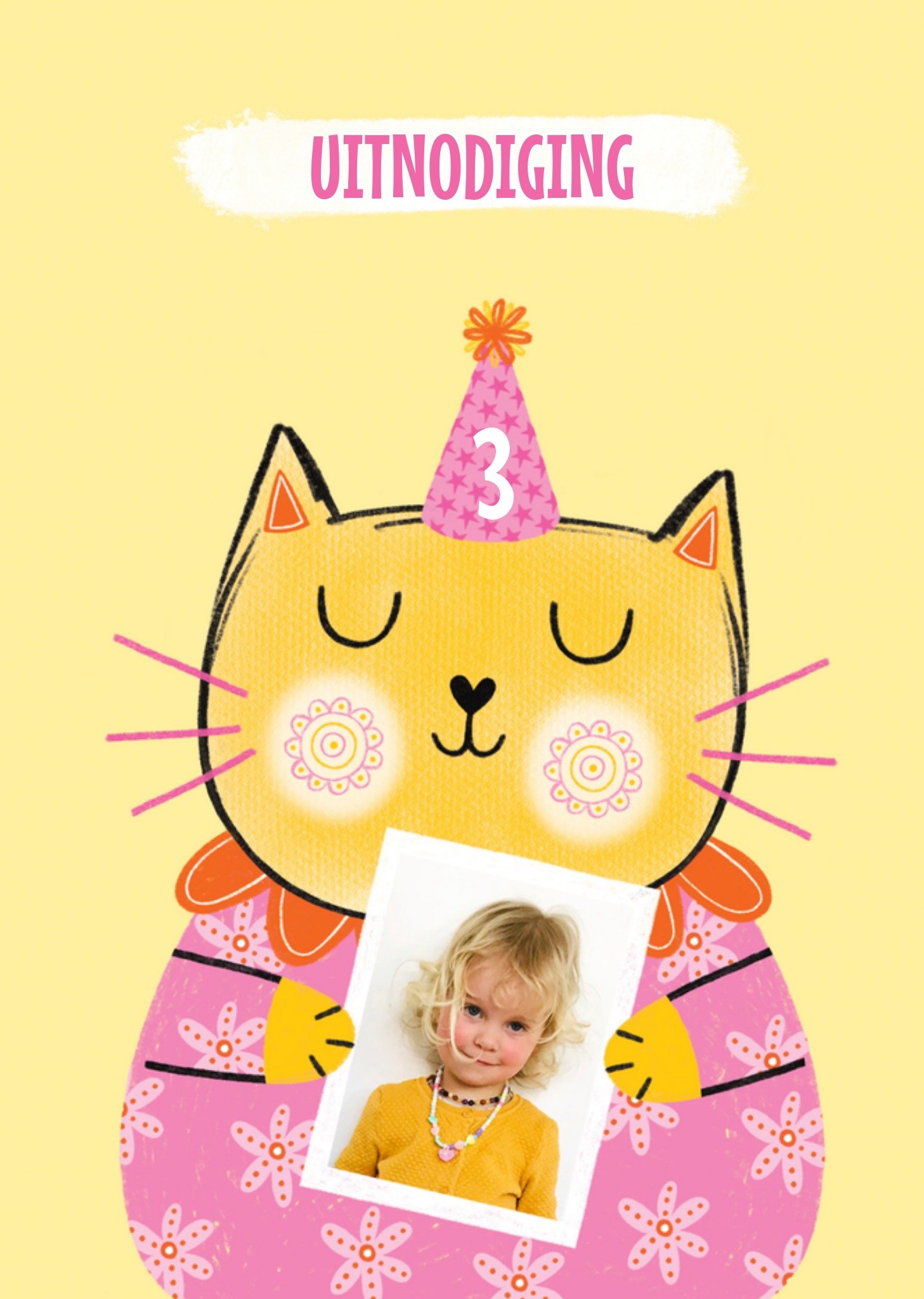 Uitnodiging verjaardag Dier Kaart Marieke Witke