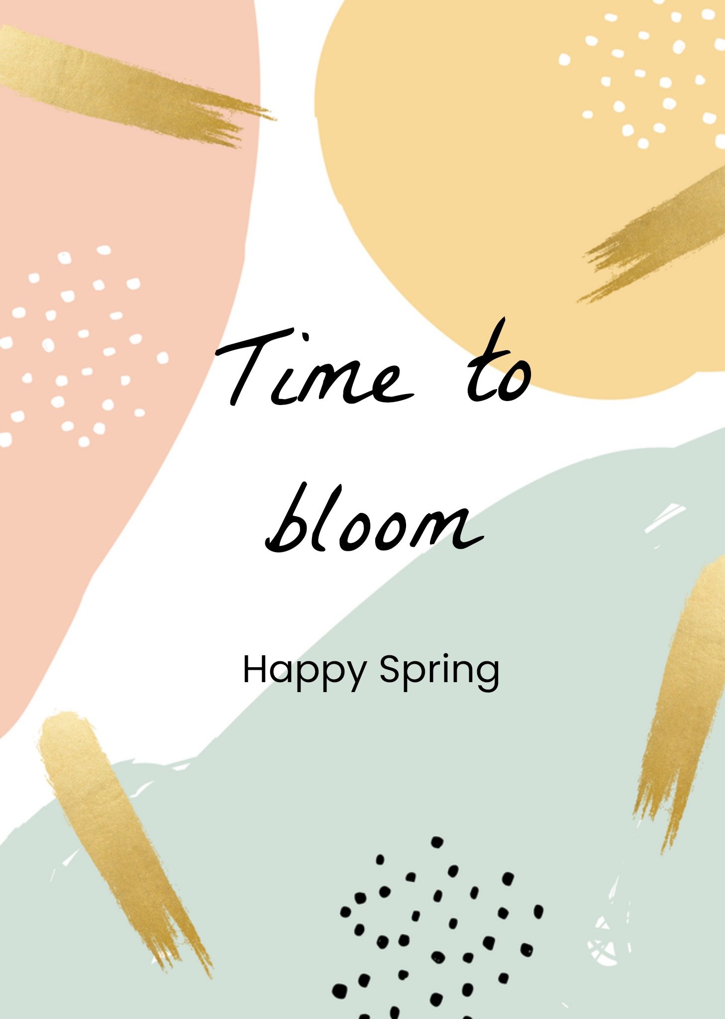 Paaskaart pastel tekst lente Kaart Greetz