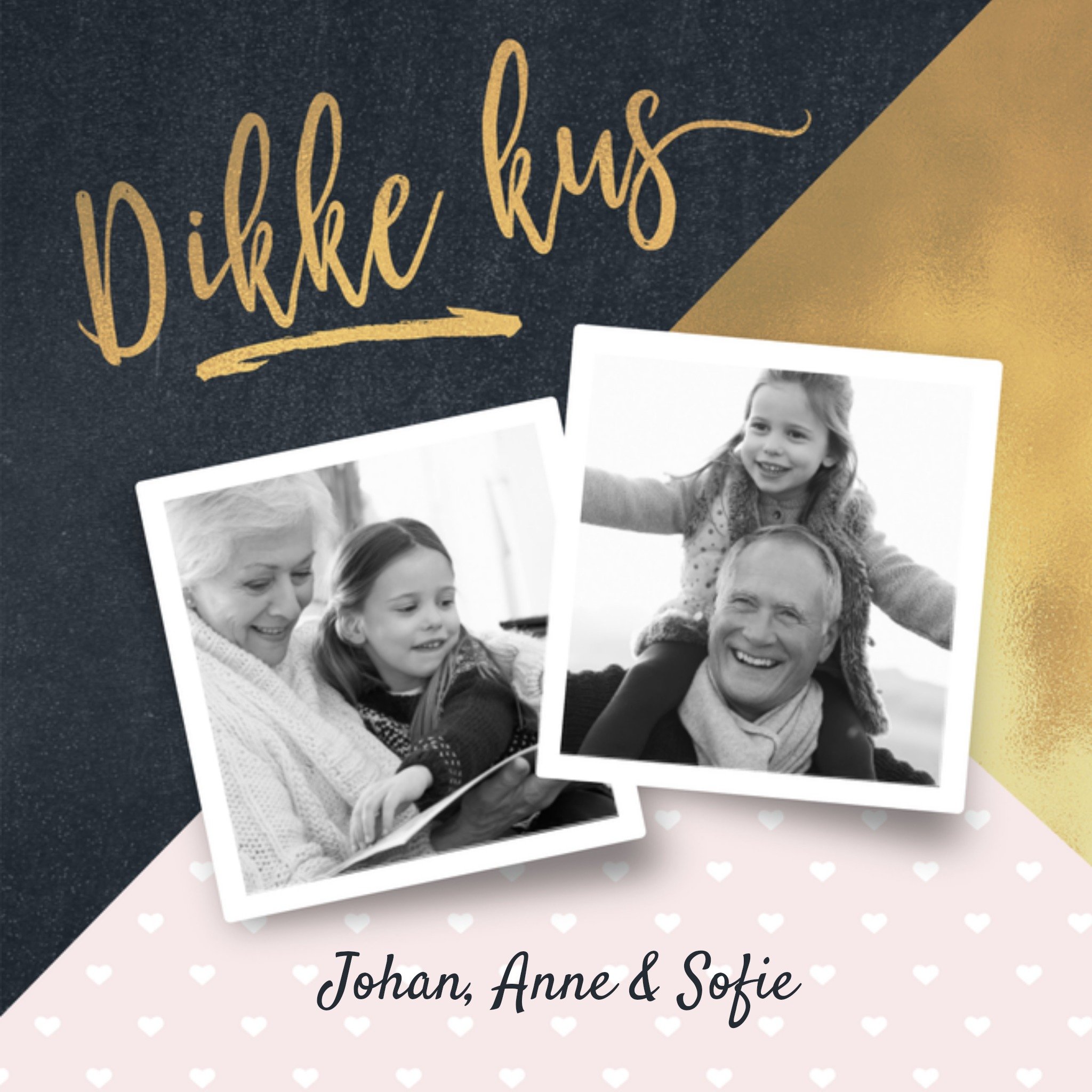 Moederdagkaart fotokaart met naam Vierkante Kaart Luckz