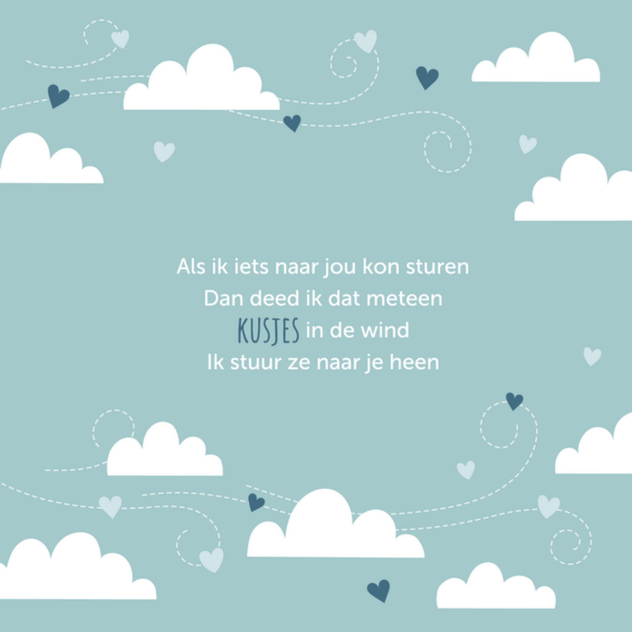 Kleine vlindervoetjes Condoleancekaart Kusjes in de wind Vierkant