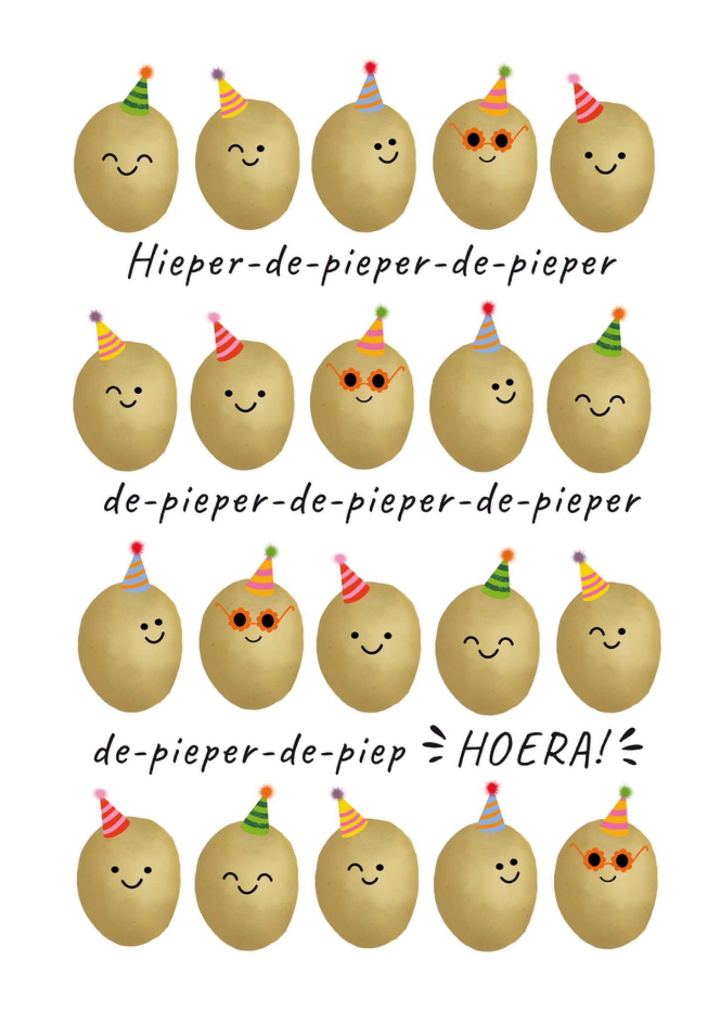 Verjaardagskaart Hieper de pieper de pieper Kaart Tsjip