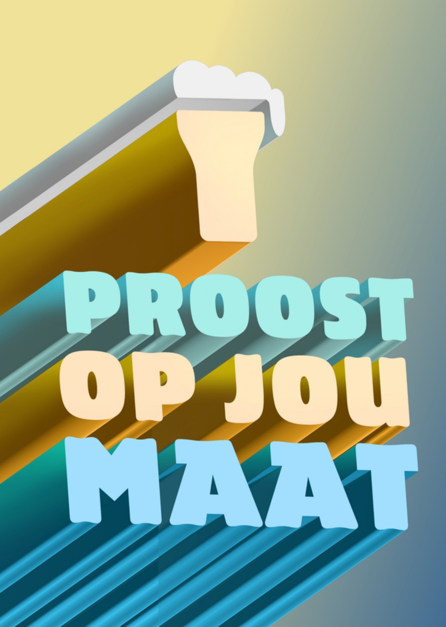 Verjaardagskaart proost op jou maat Greetz