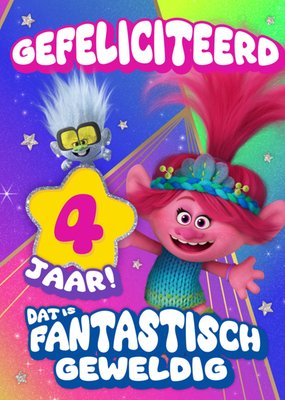 Trolls | Verjaardagskaart | Met leeftijd