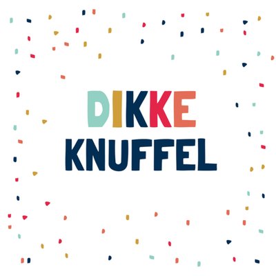 Stichting Jarige Job | Verjaardagskaart | Dikke knuffel | Confetti