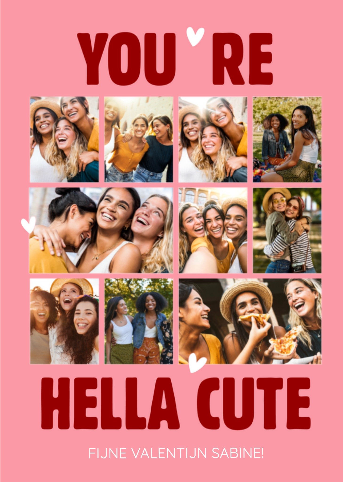 Valentijnskaart - Grote kaart - You're hella cute