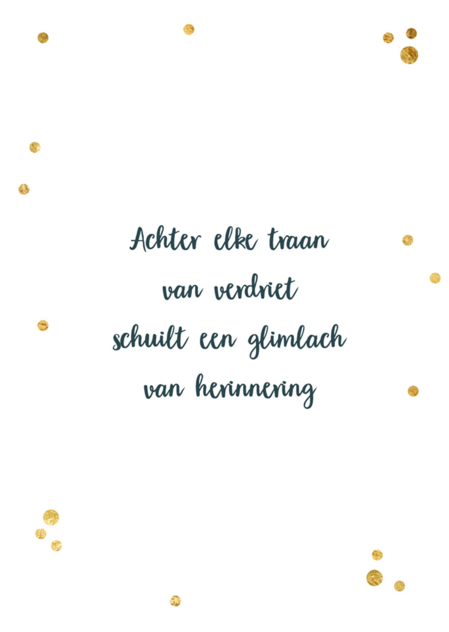 Greetz Condoleancekaart Achter elke traan Standard Card