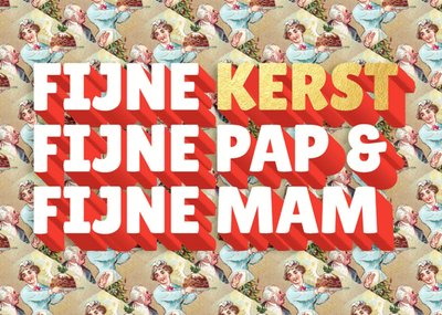 Love Repeat | Kerst kaart | Diner | Fijne kerst Pap en Mam!