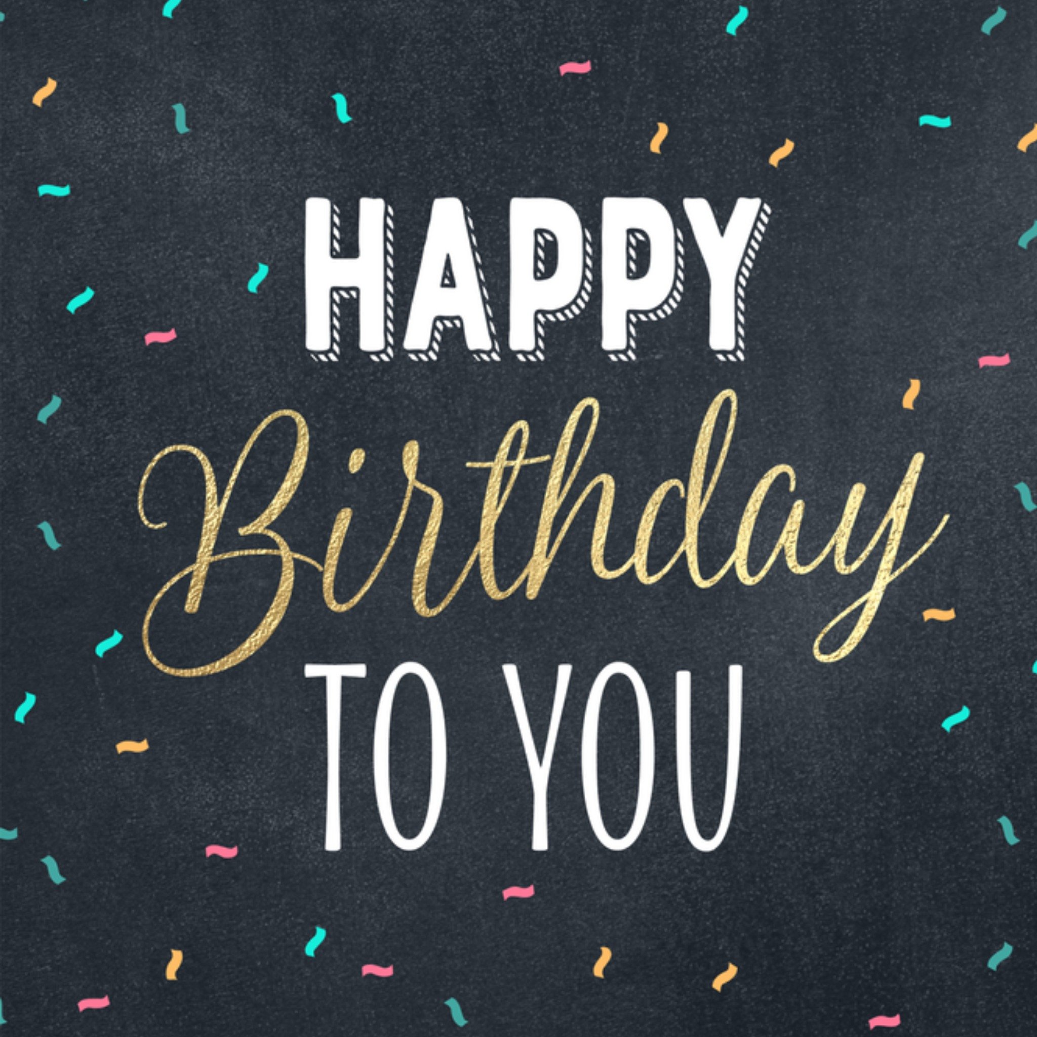 Verjaardag Confetti Vierkante Kaart Luckz