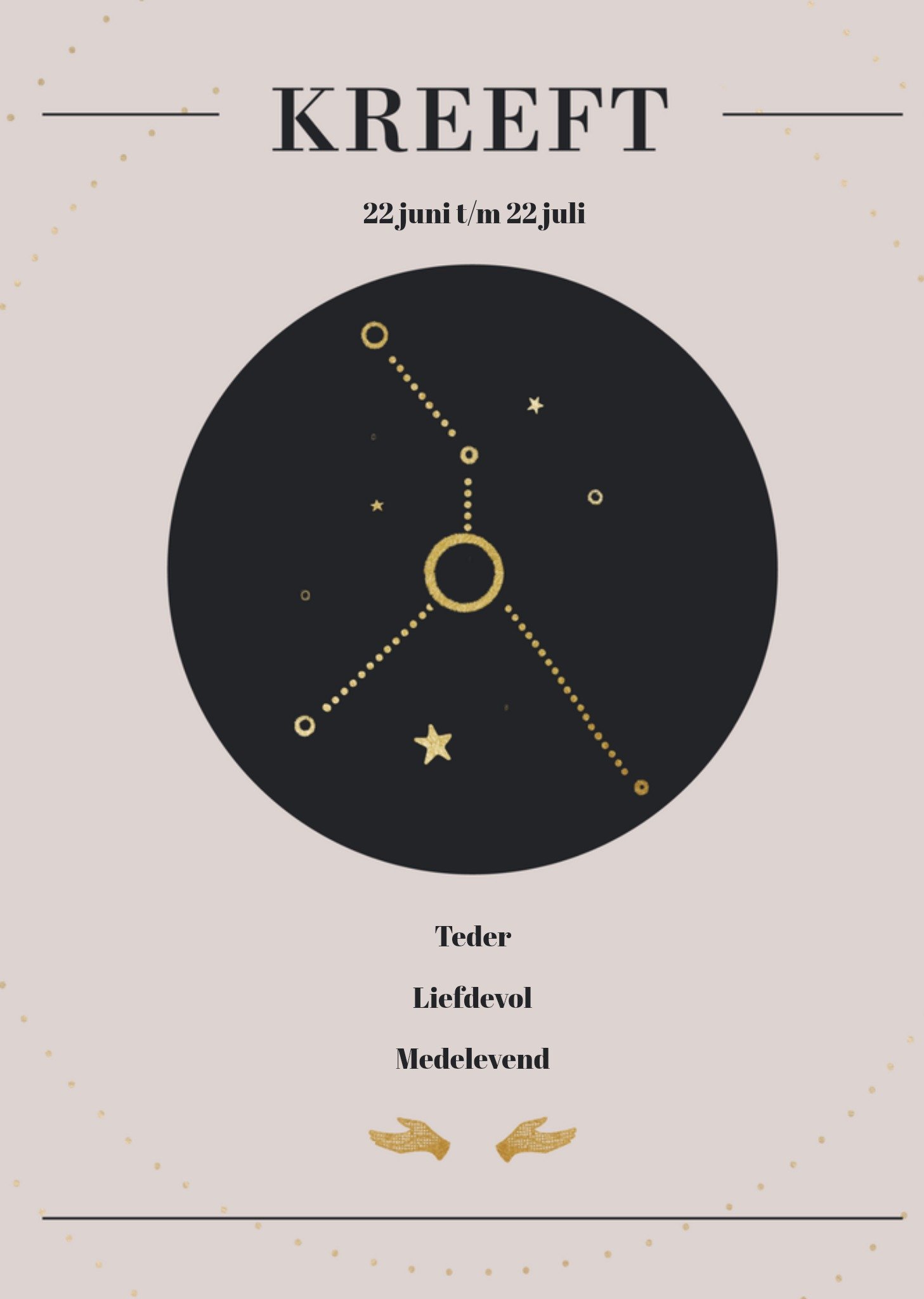 Greetz Sterrenbeeld kaart Kreeft Standard Card