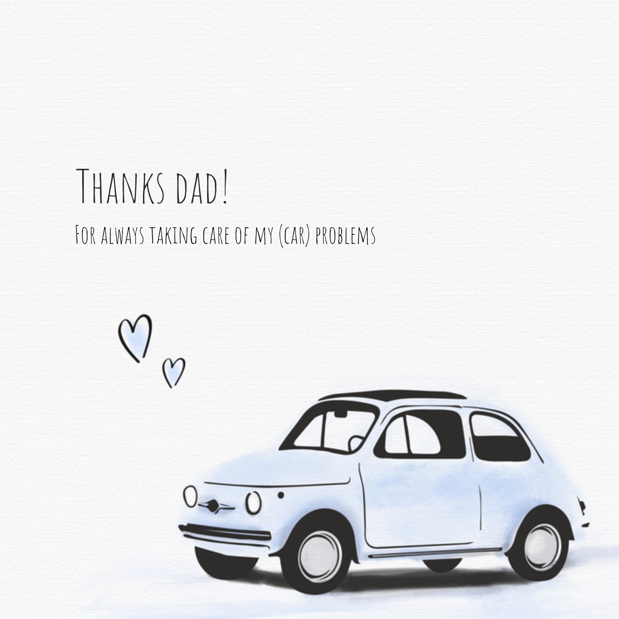 Greetz Vaderdagkaart auto Vierkant