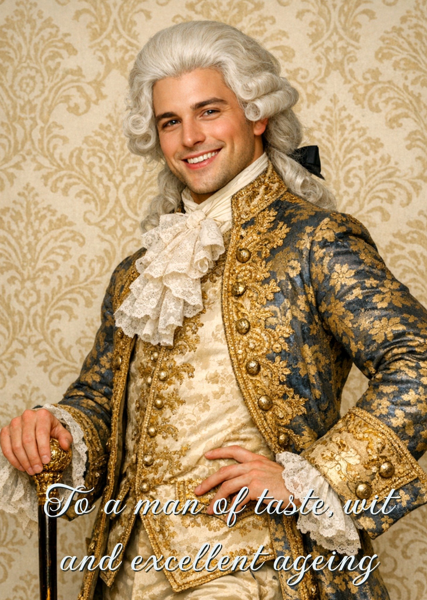 Verjaardagskaart Gezichtsswap To a man of taste Greetz