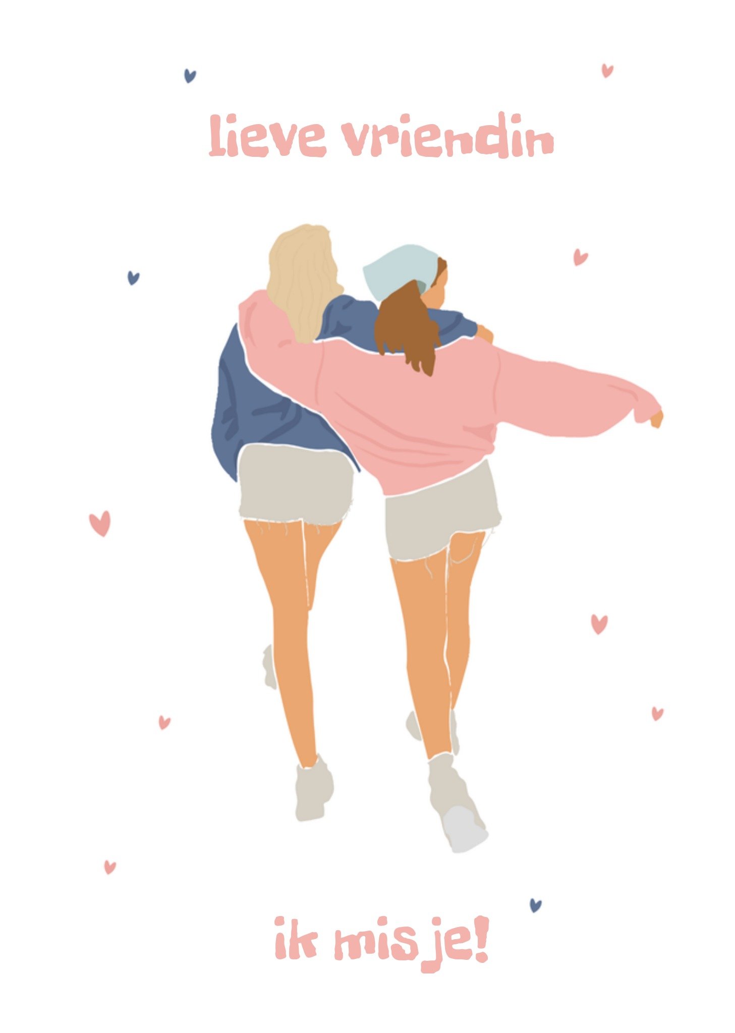 Vriendschapskaart Ik mis je! Kaart Greetz