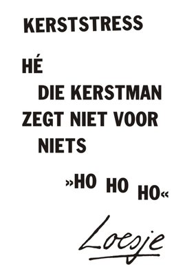 Loesje | Kerstkaart | kerstman