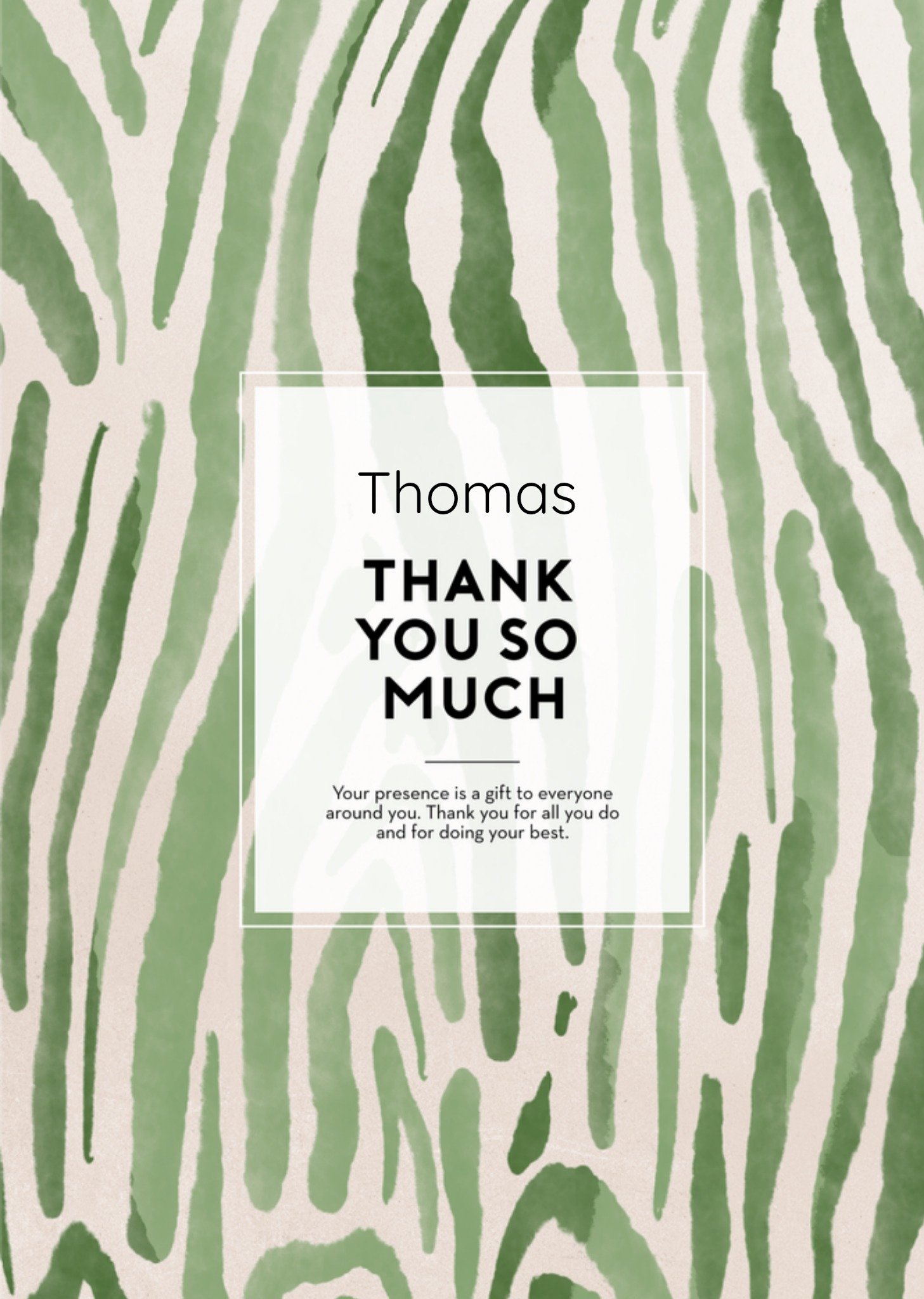 Bedankt kaart Aquarel Kaart The Gift Label