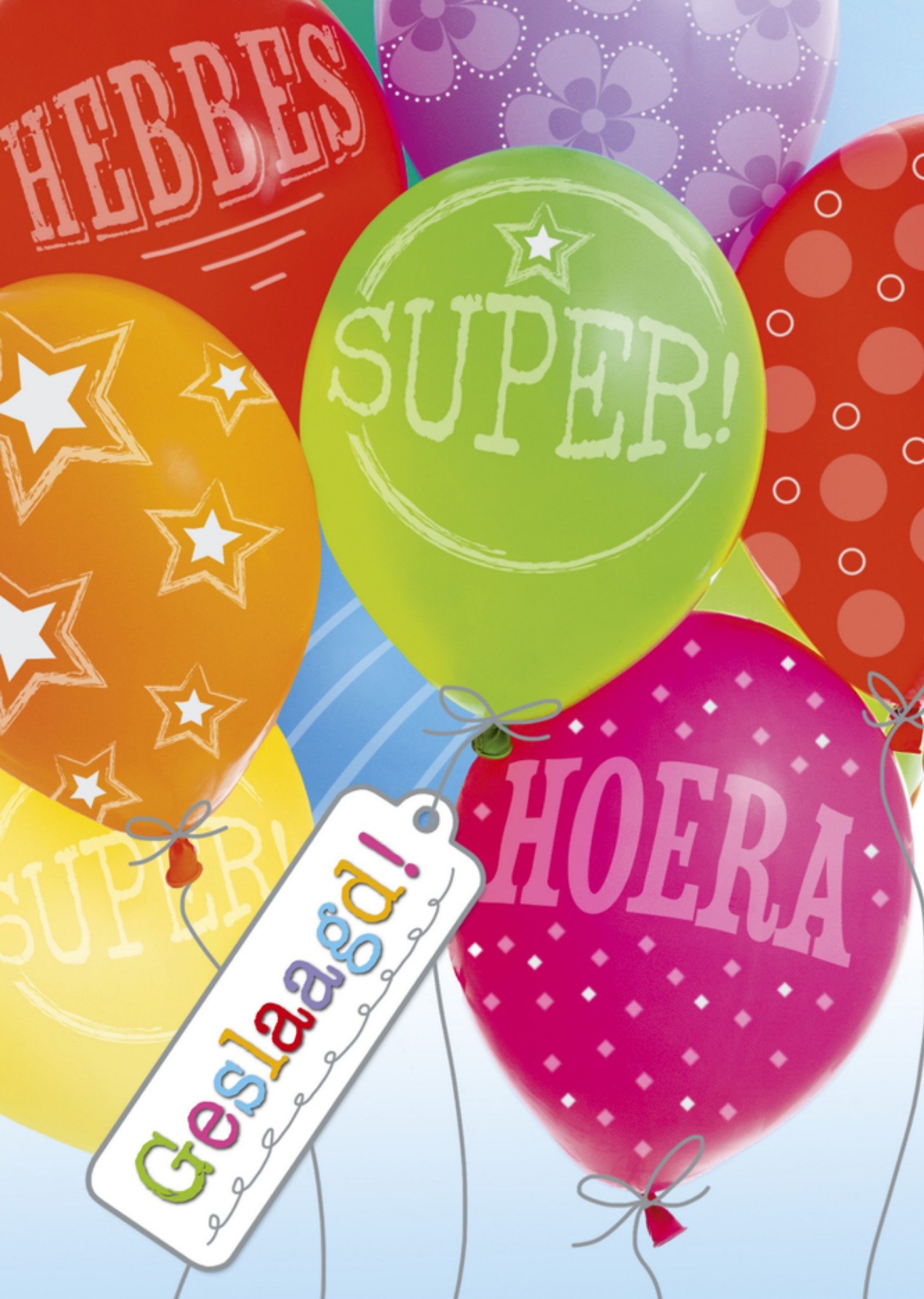 Geslaagd kaart ballonnen Kaart TMS